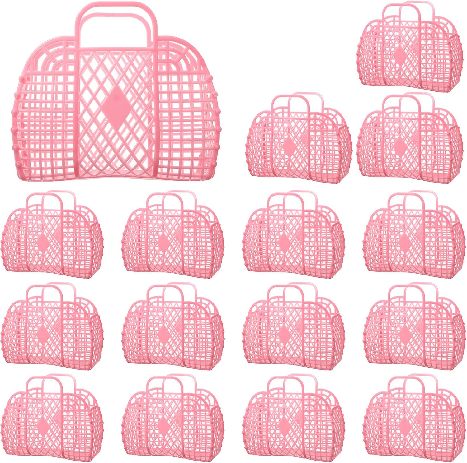 16 Pcs Girls Jelly Purse Bags for Easter and Beach Fun