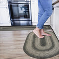 Flint Hill Braided Oval Rugs 20x30 - Gray Jute Entryway Rug