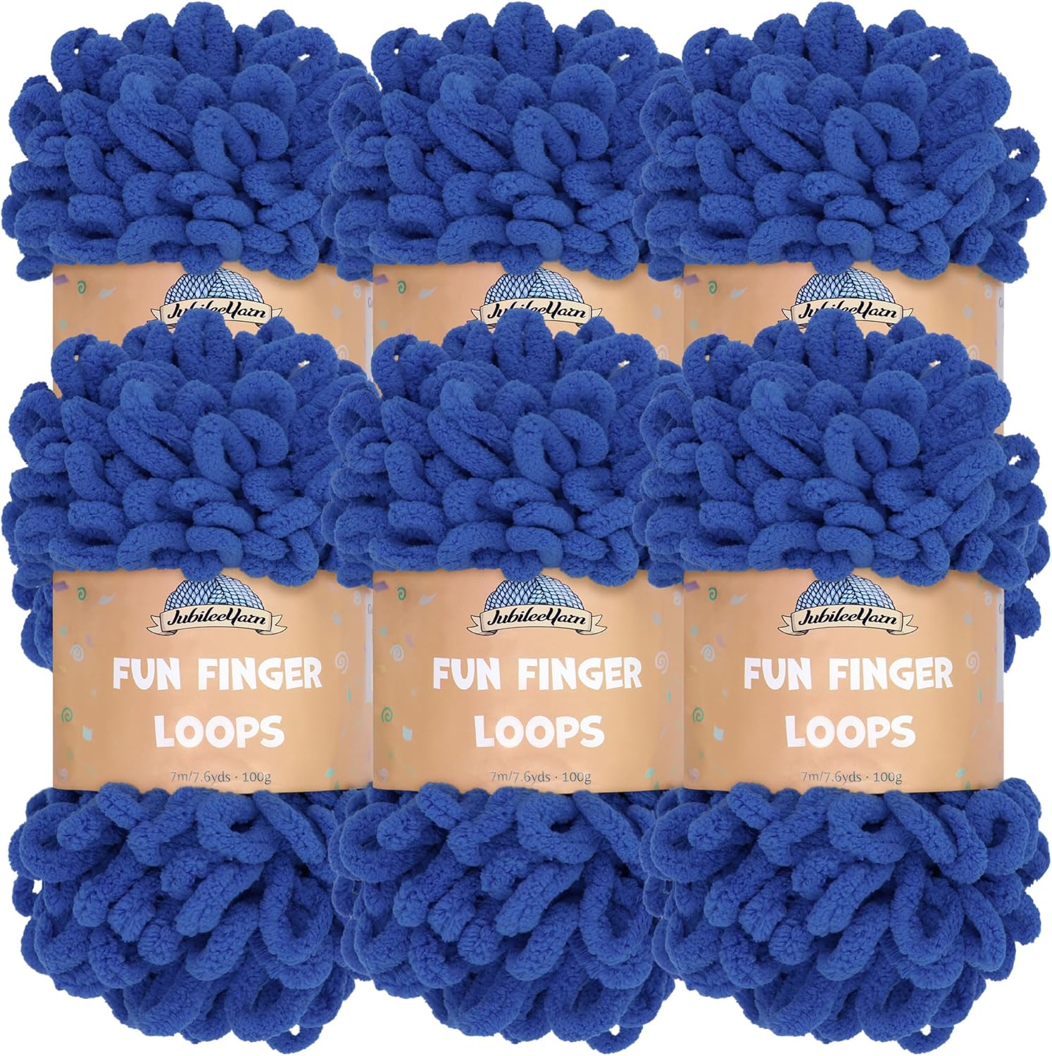 JubileeYarn Fun Finger Loops Yarn - Jumbo Polyester Turkish Sea