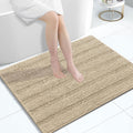 Chenille Striped Bathroom Rug 40x32 - Extra Thick Absorbent Mat