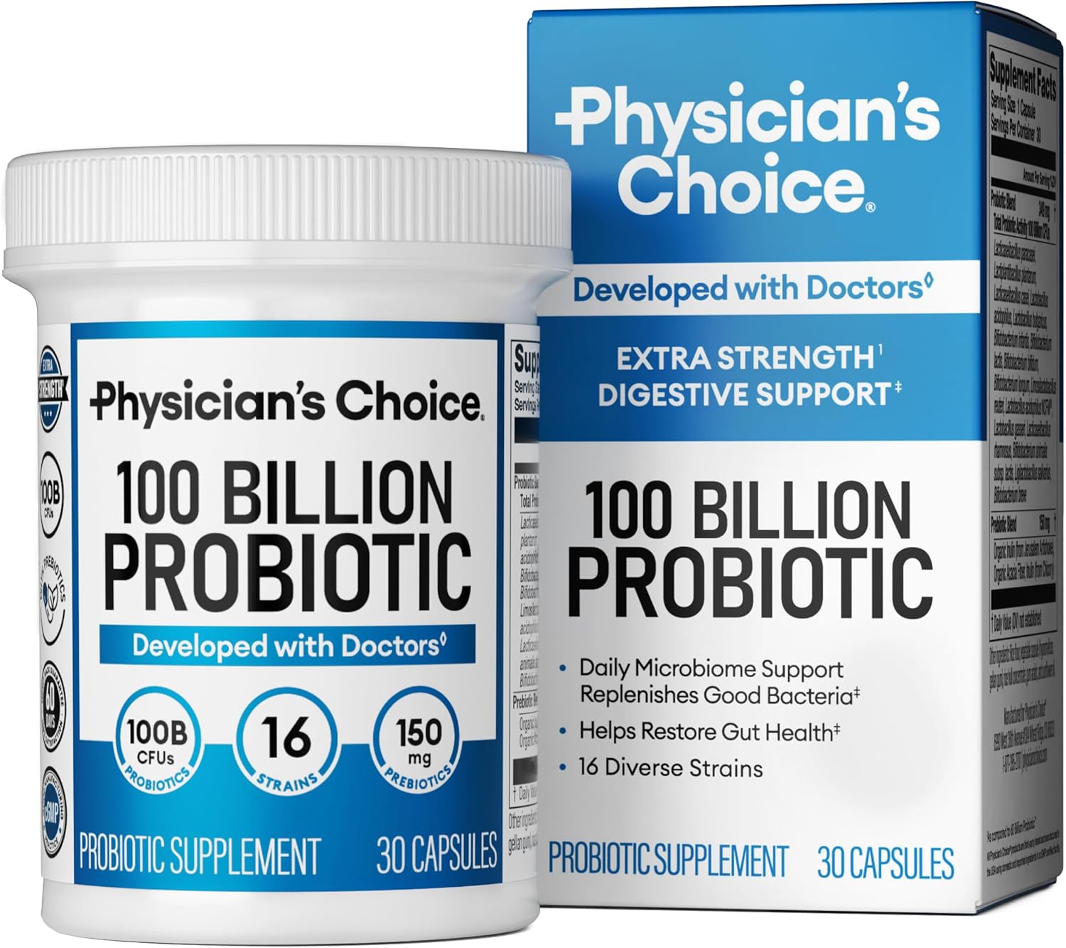 100 Billion Advanced Probiotic for Digestive & Gut Health