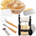 Sourdough Tools and Supplies Complete Kit - 10in Banneton, Jar & Lame