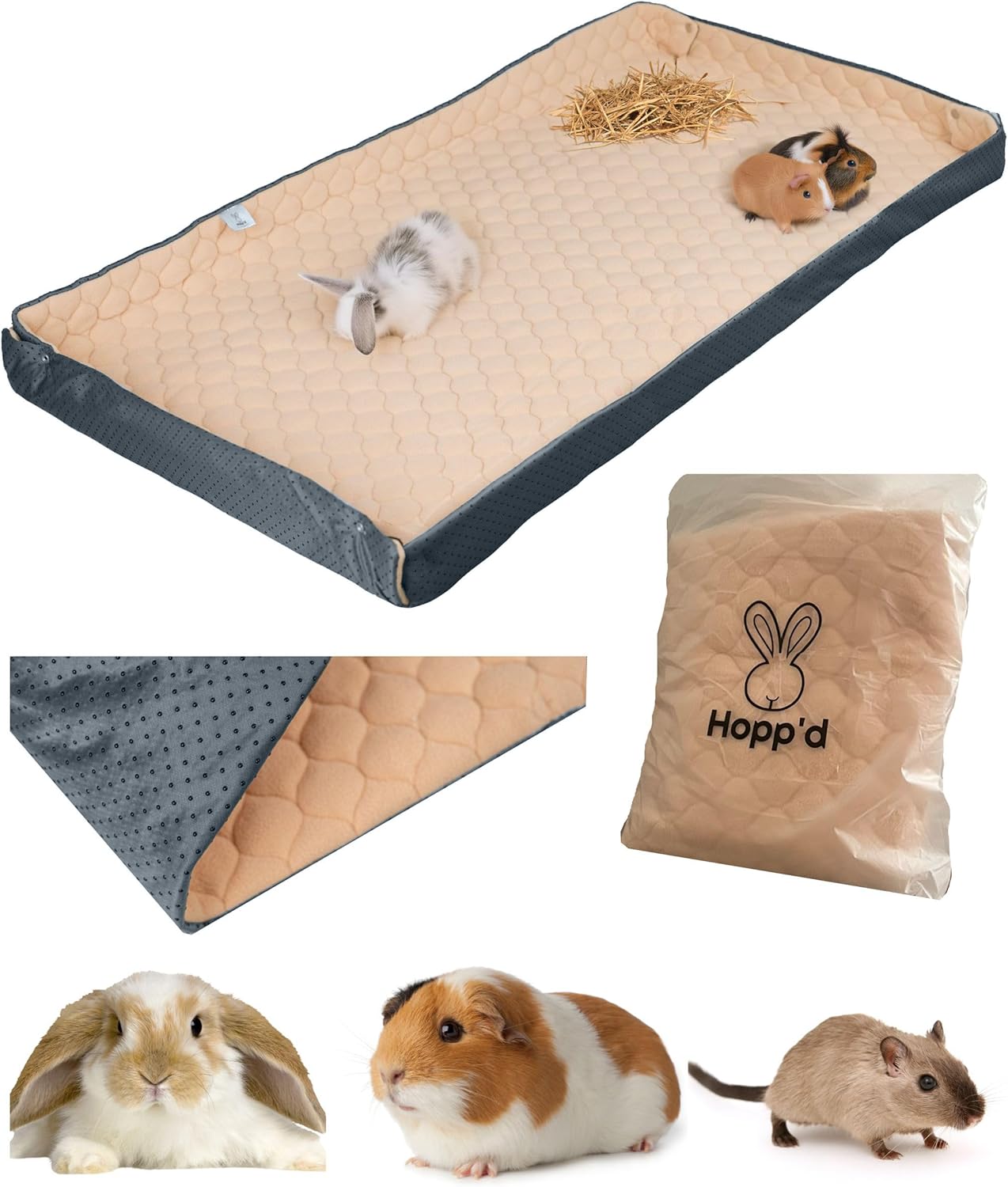 Guinea Pig Cage Liner Washable Fleece Bedding for Midwest Cages
