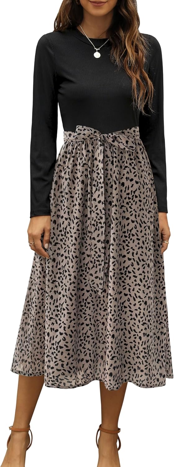 Zattcas Women Summer Dress Modest Midi for Work and Casual Wear