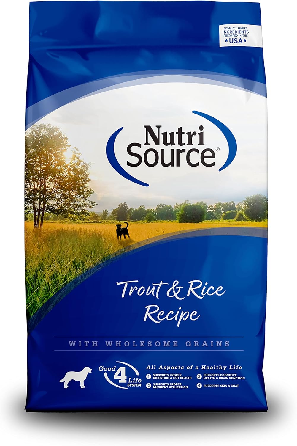 NutriSource Dry Dog Food with Trout and Rice for Healthy Dogs