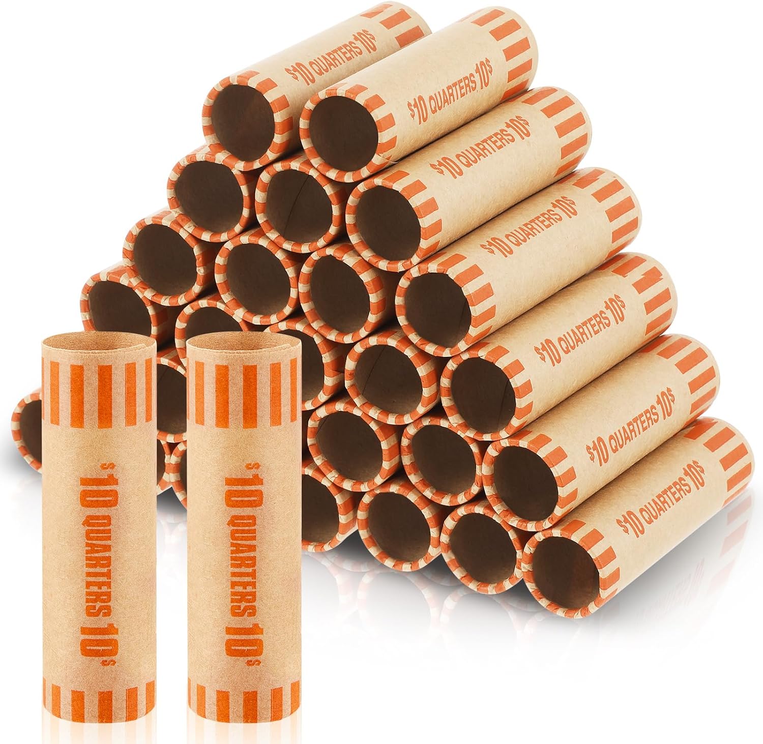 360 Pcs Preformed Coin Wrappers for Quarters and Dimes