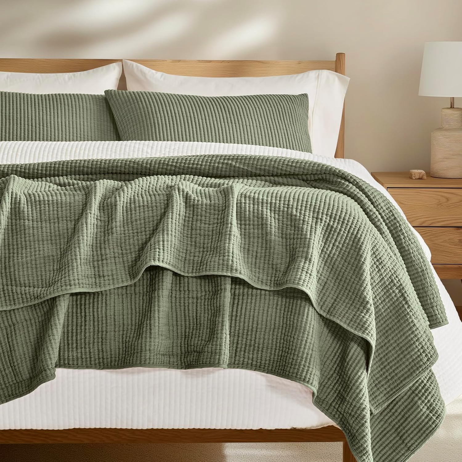 Cotton Coverlet Set King Size 3 Pieces for All Seasons