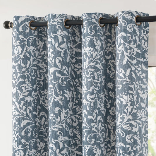 jinchan Blackout Curtains for Bedroom with Vintage Floral Design