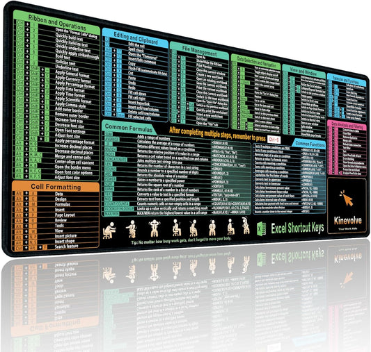 Boost Efficiency with XL Excel Shortcut Mouse Pad