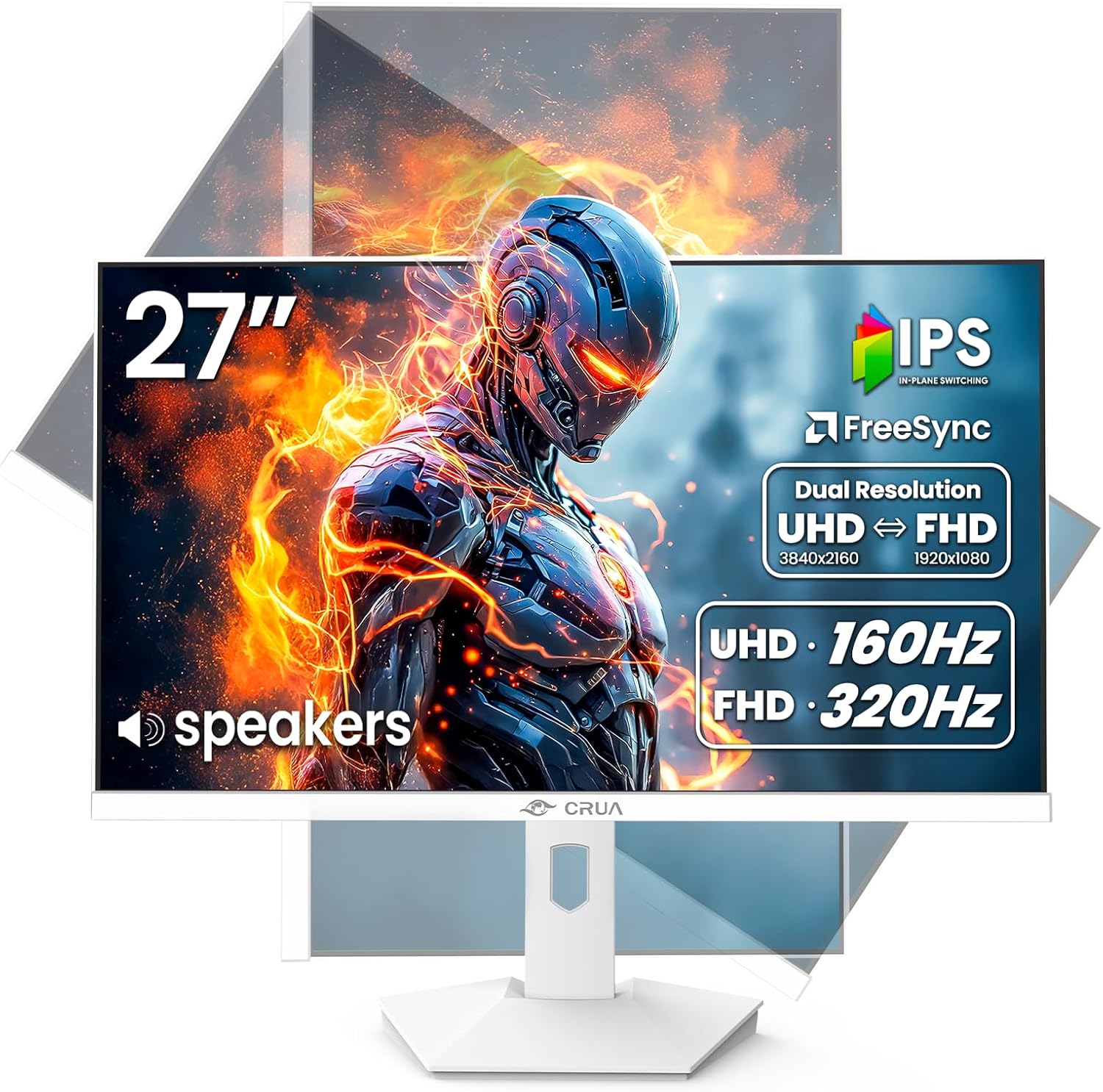 CRUA 27 Gaming Monitor with 4K 160Hz and FHD 320Hz Modes