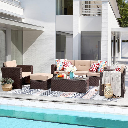 JOIVI 7 Piece Patio Furniture Set for Stylish Outdoor Living