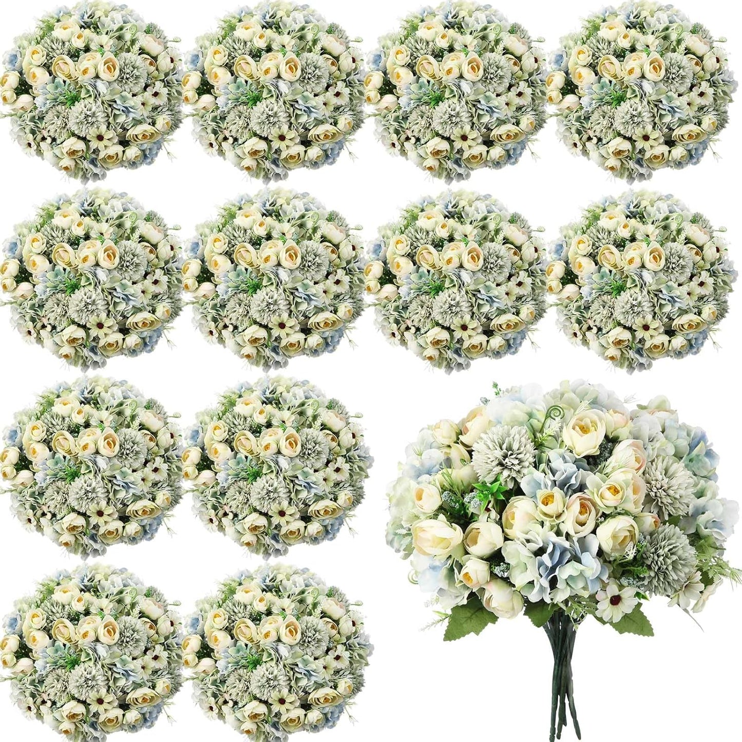 Stunning 12 Bundles Peonies Artificial Flowers for Home Decor