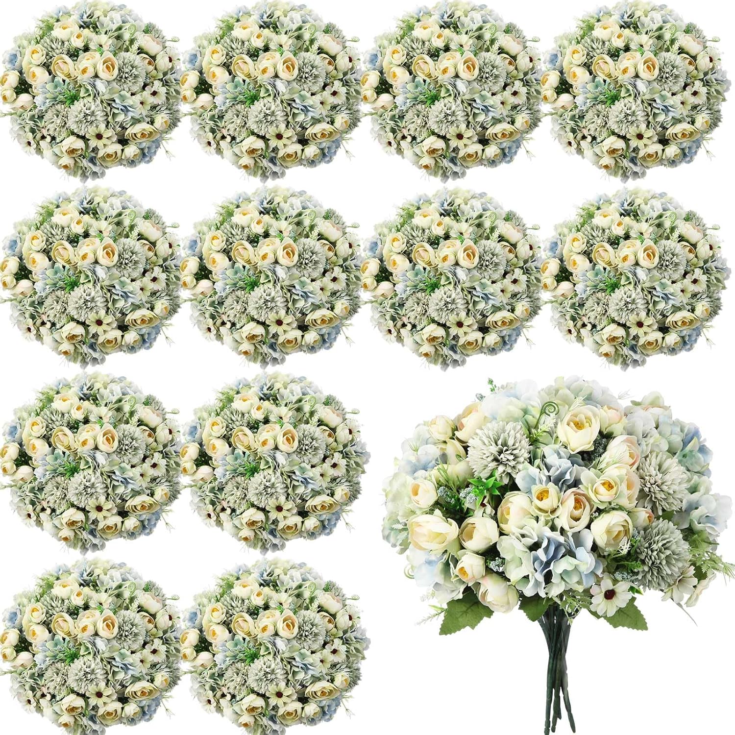 Stunning 12 Bundles Peonies Artificial Flowers for Home Decor