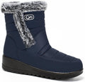 HARENCE Womens Winter Boots Comfort Snow Warm Fur Lined Outdoor