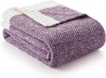 Snuggle Sac Buttery Purple Throw Blanket for Couch - Cozy, Reversible