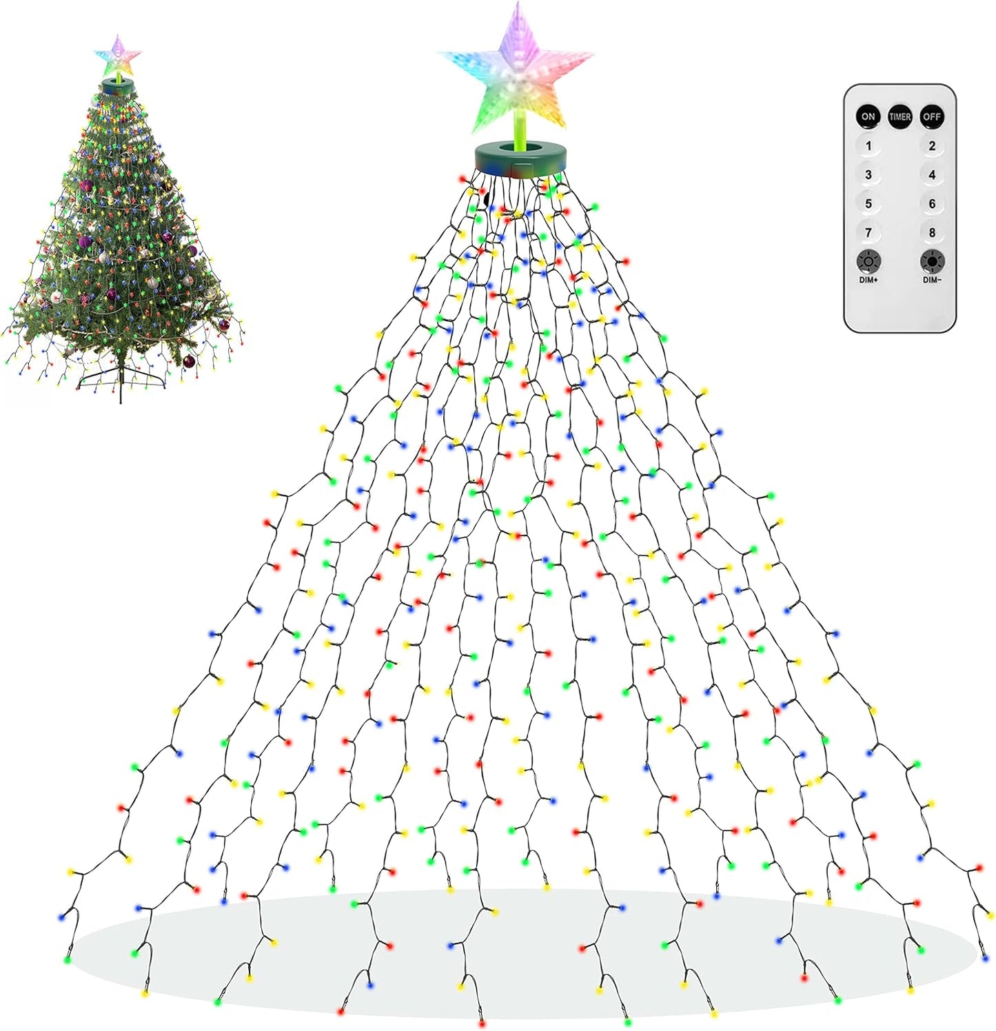 410LED Christmas Tree Lights with 8 Modes & Remote Control