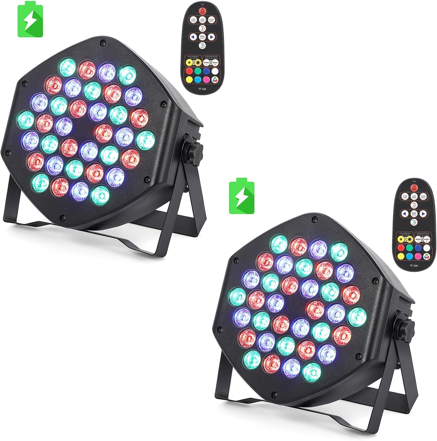 Wireless Rechargeable Par Can Lights for Events and Parties