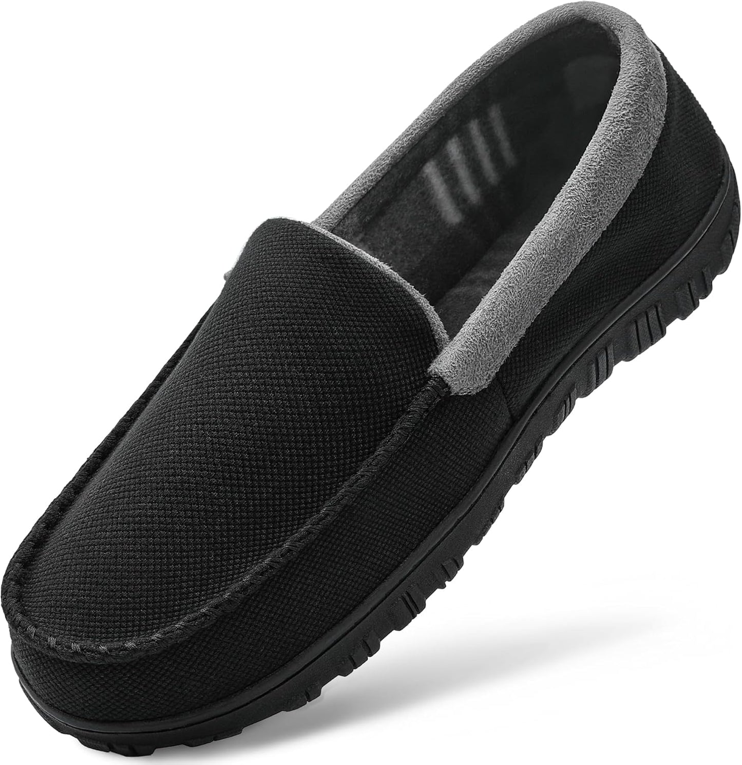 MIXIN Mens Moccasins Slippers with Cozy Memory Foam Comfort