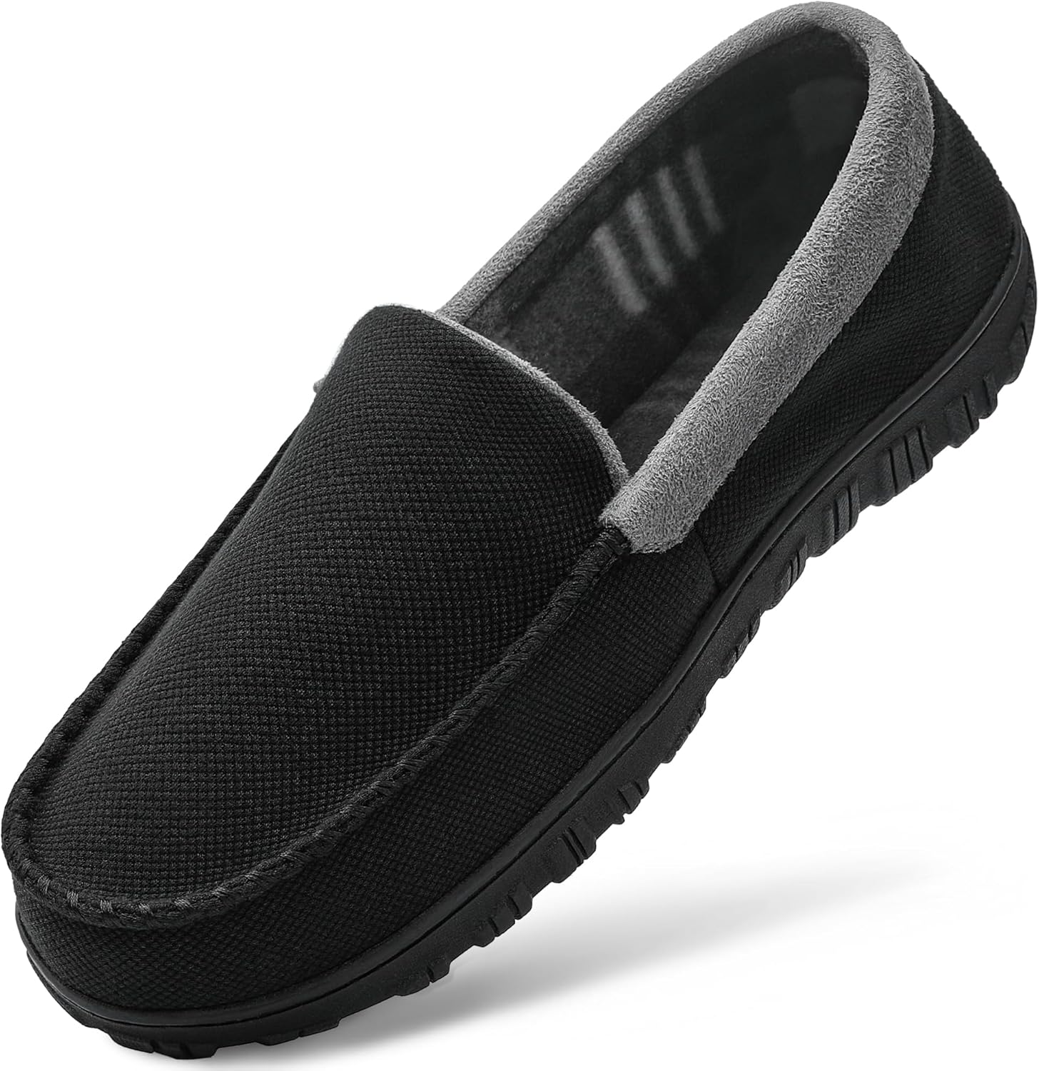 MIXIN Mens Moccasins Slippers with Cozy Memory Foam Comfort