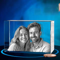 Crystal Photo Gift for Her - Personalized 3D Christmas Keepsake