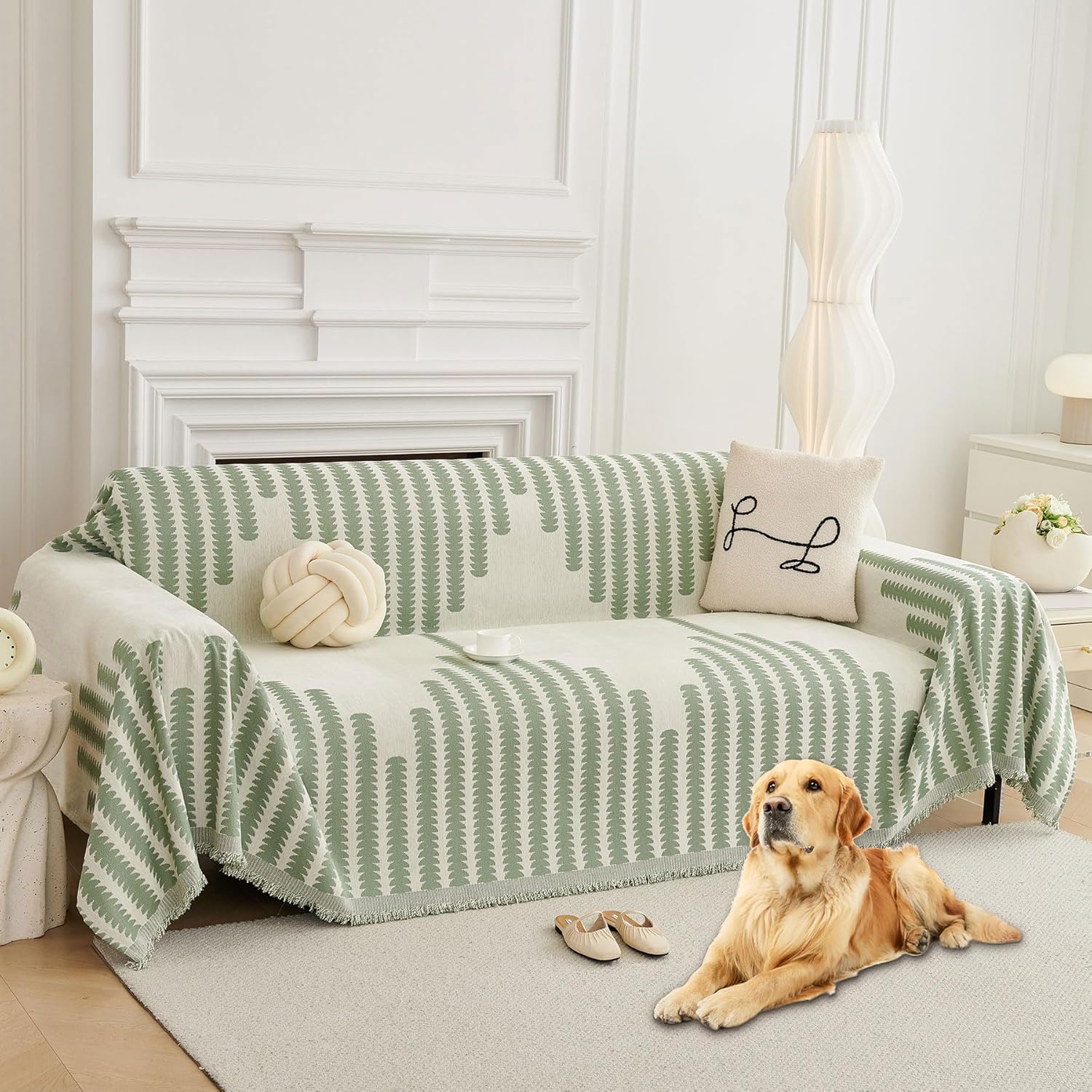 HAOMAIJIA Boho Sofa Covers for 3 Cushion Couch Protection