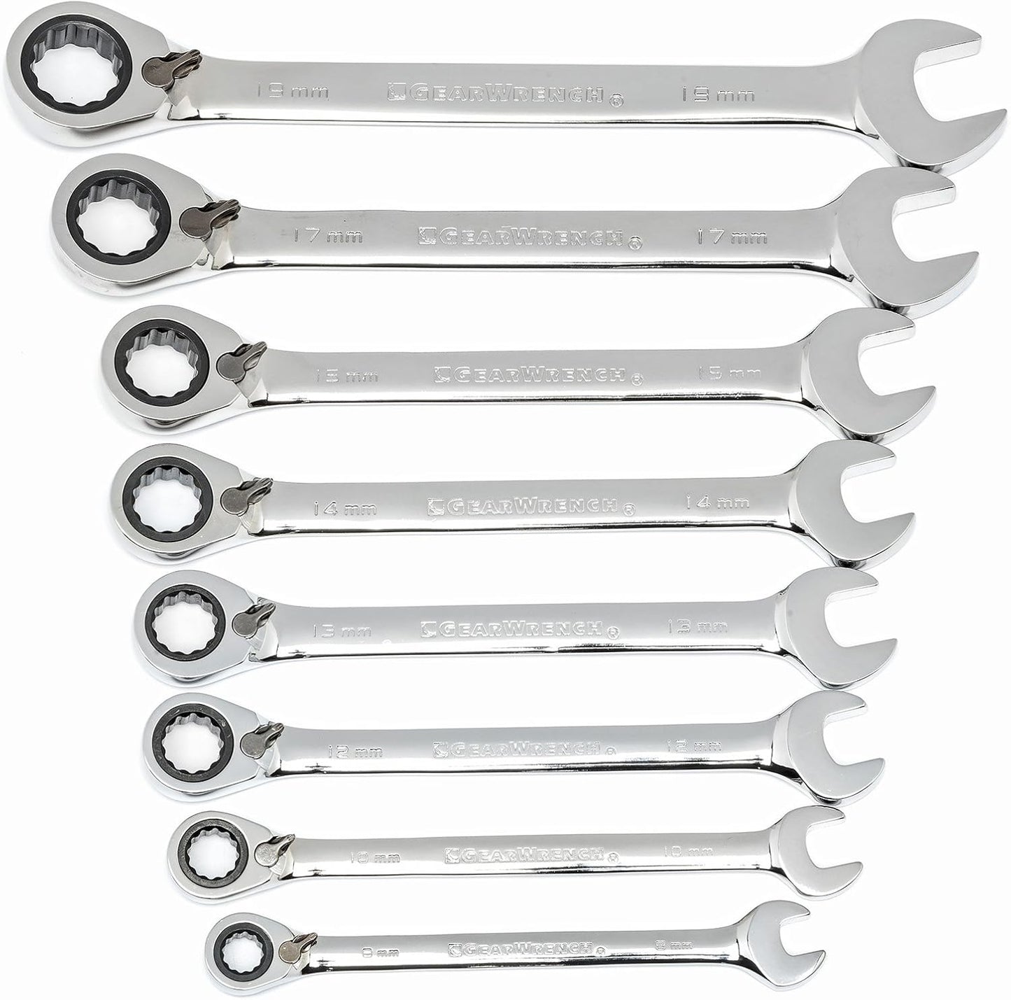 GEARWRENCH 8 Pc. Reversible Ratcheting Combination Wrench Set