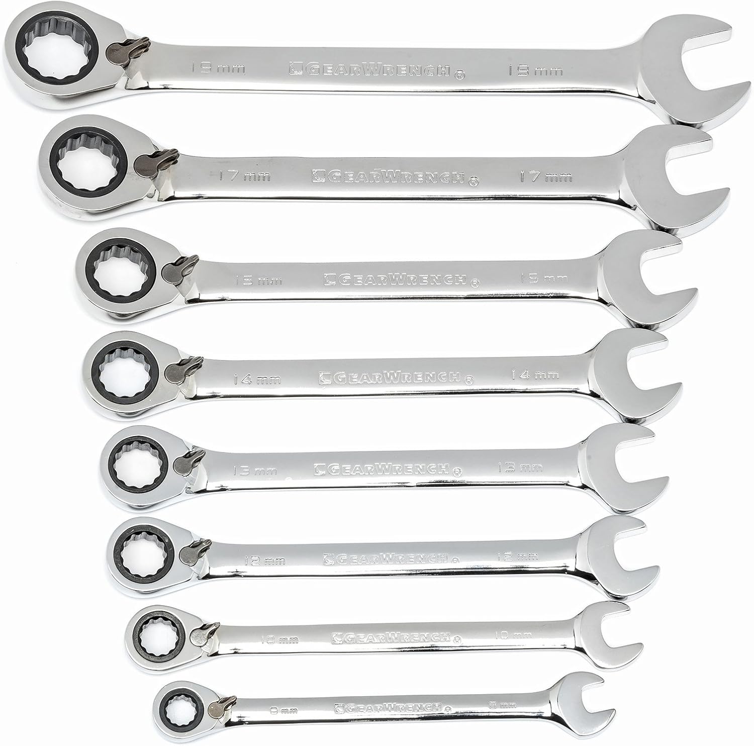 GEARWRENCH 8 Pc. Reversible Ratcheting Combination Wrench Set