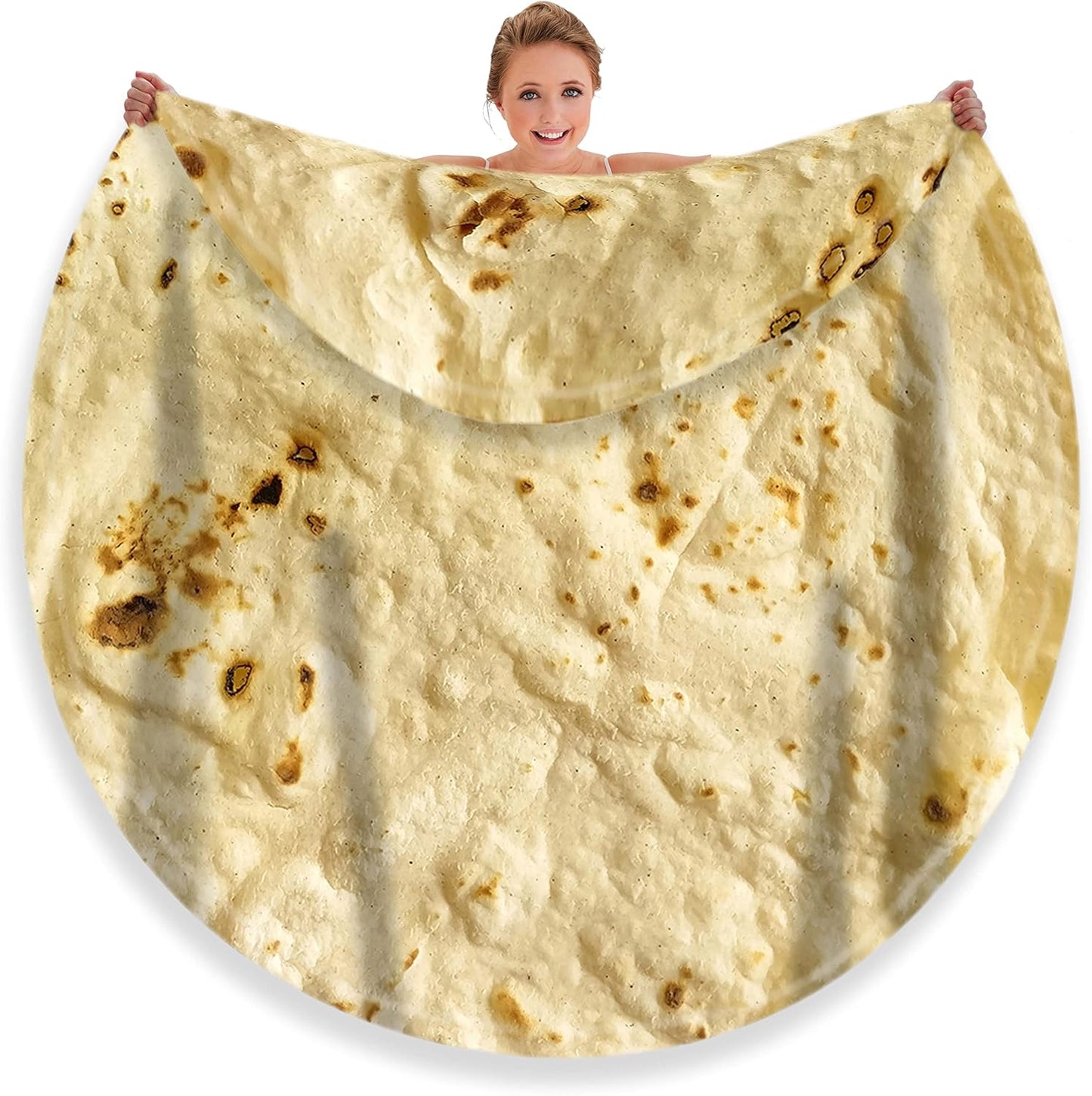 moonysweet Tortilla Blanket for Adults and Kids - Funny Fleece