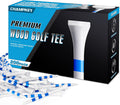 CHAMPKEY Wood Golf Tees - Consistent Distance & Accuracy!