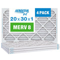 Aerostar 20x30x1 MERV 8 Air Filter 4-Pack - Effective Allergy Relief