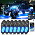 14Pods Metal Alloy RGB LED Rock Lights with Dual Zone Control - Bright
