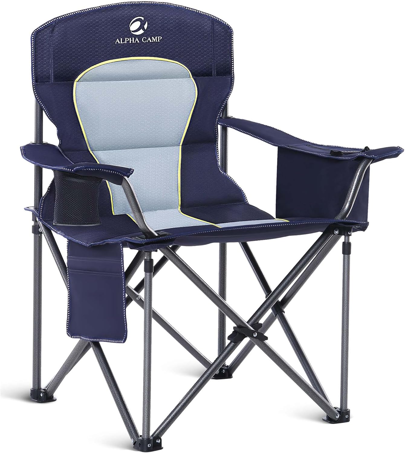 Oversized Camping Chair with Cooler Bag - Heavy Duty Support