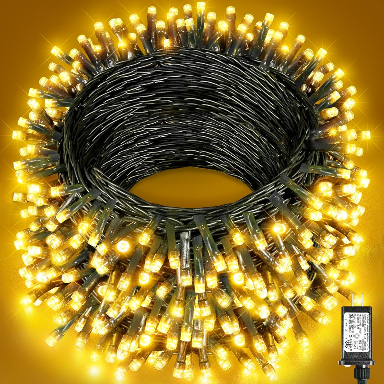 197FT 600 LED Christmas Lights Outdoor for Festive Decor