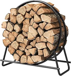 Mr IRONSTONE 30 inch Firewood Rack for Indoor and Outdoor Use