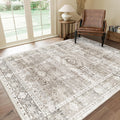 Area Rugs for Living Room 8x10 - Machine Washable, Non-Slip Low