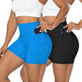 No Front Seam Biker Shorts with Pockets - Tummy Control Comfort