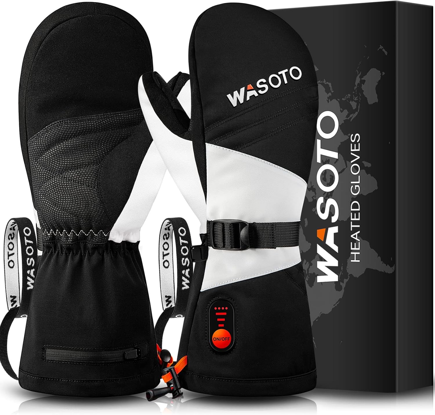 Heated Rechargeable Waterproof Ski Gloves for Winter