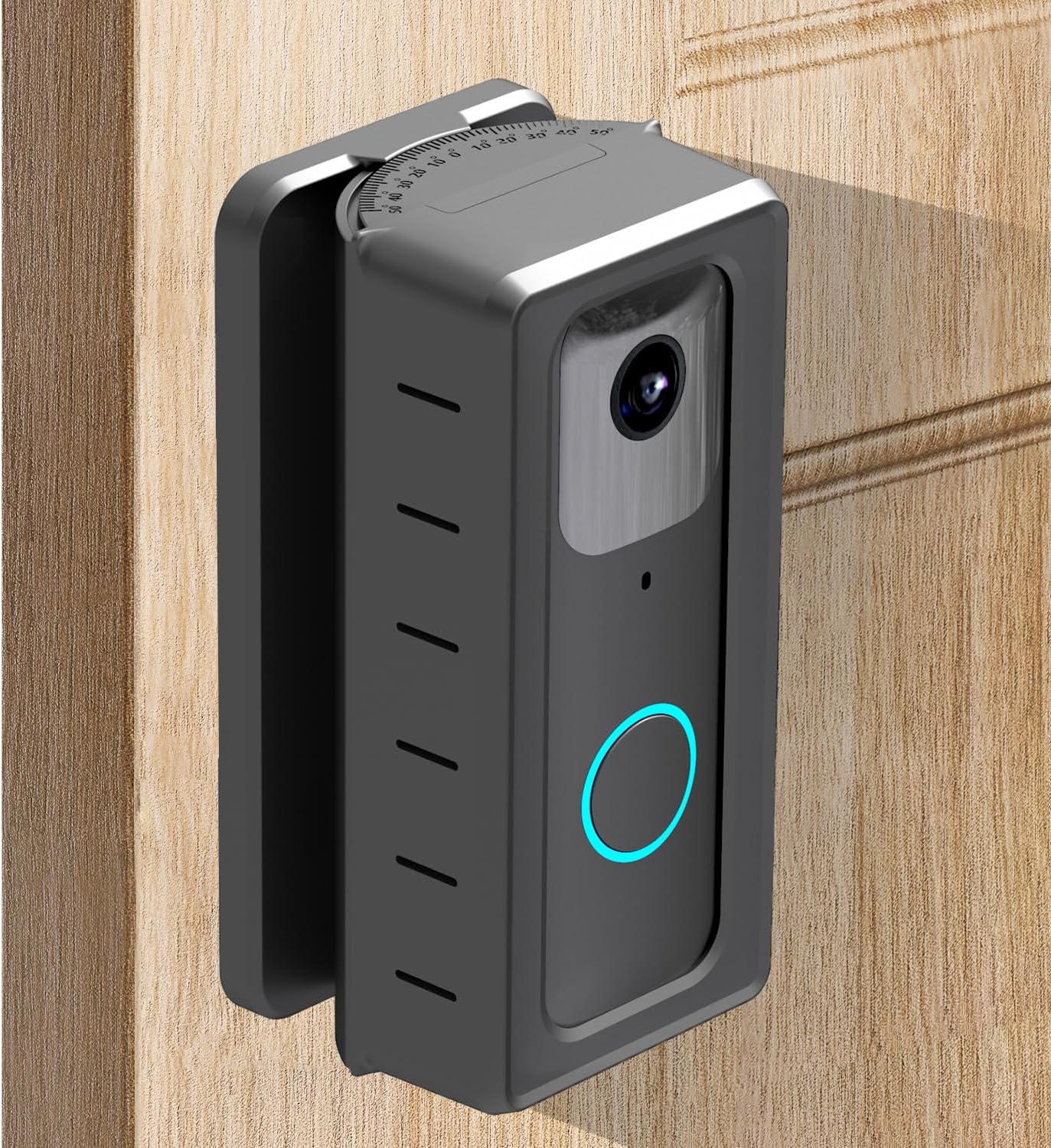 Adjustable Adhesive Doorbell Mount - Easy No-Drill Installation!