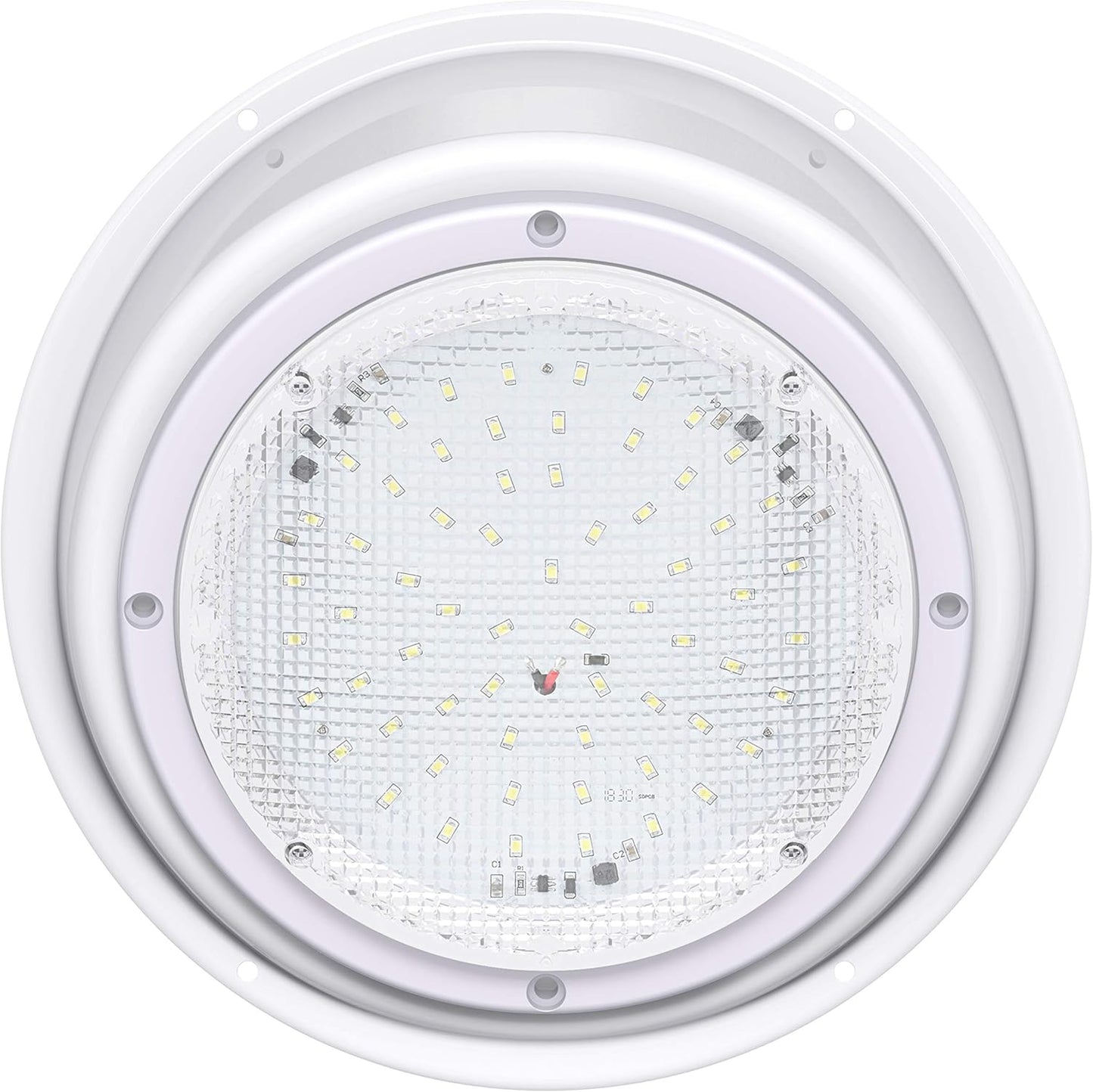 RV Trailer Camper 5th Wheel 12V LED Light with Angled Bezel
