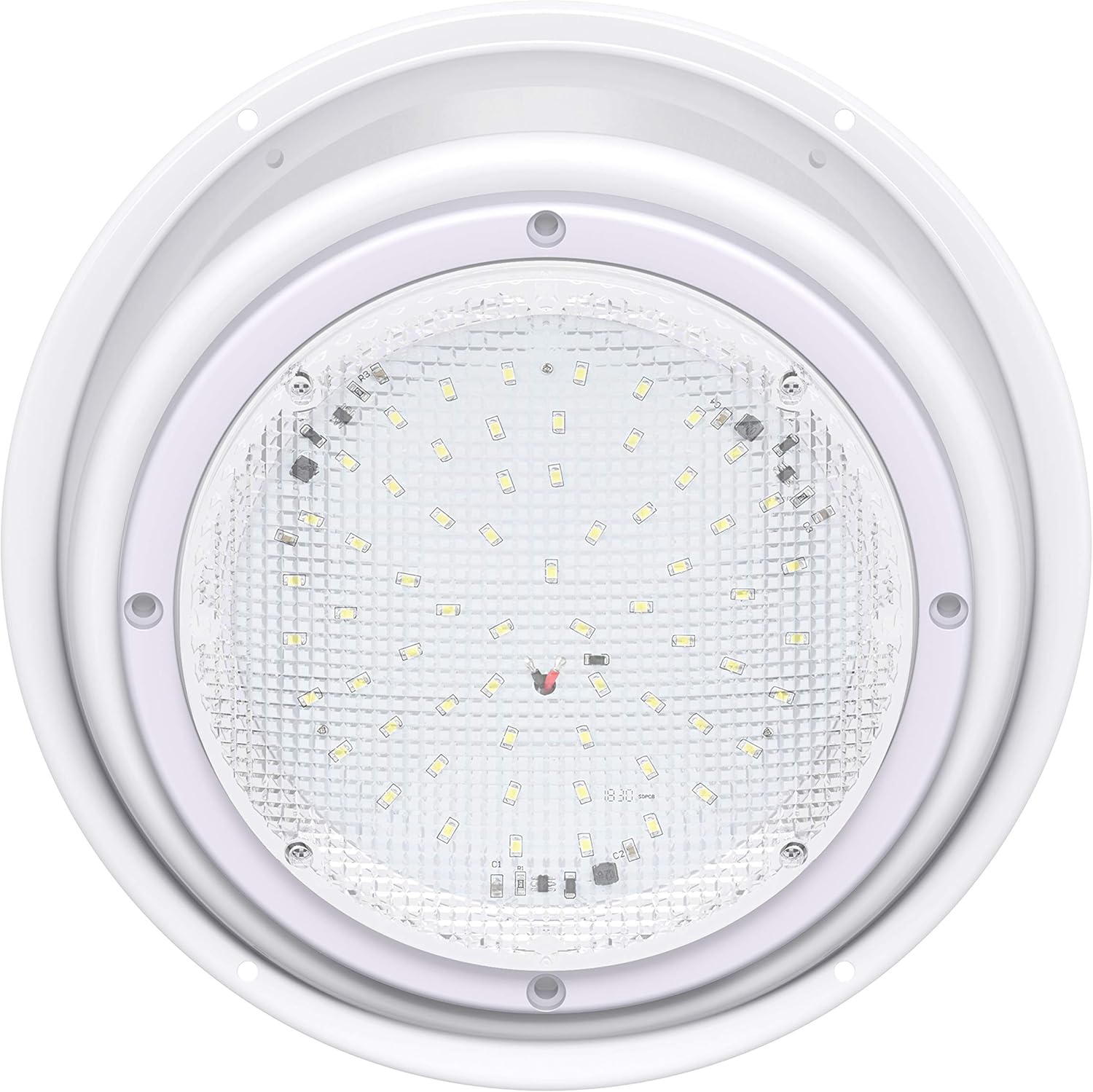 RV Trailer Camper 5th Wheel 12V LED Light with Angled Bezel