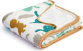 Muslin Toddler Blanket 47x47 Organic Cotton - Thick Cozy Quilt