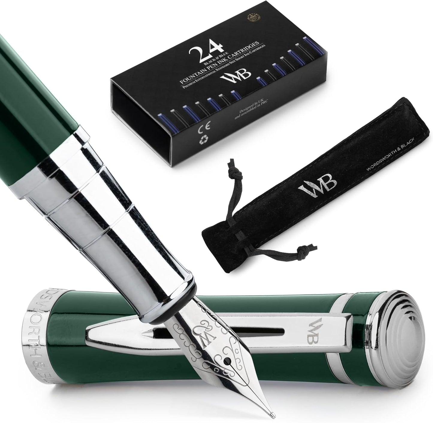 Wordsworth & Black Fountain Pen Set for Elegant Writing