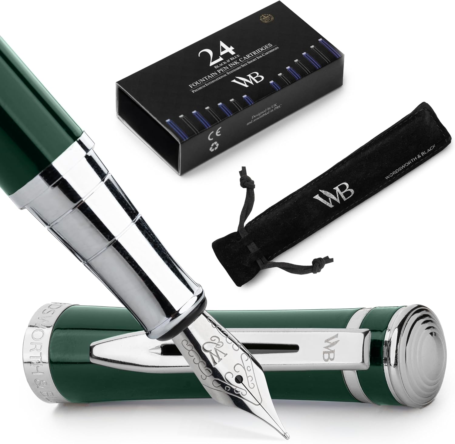 Wordsworth & Black Fountain Pen Set for Elegant Writing