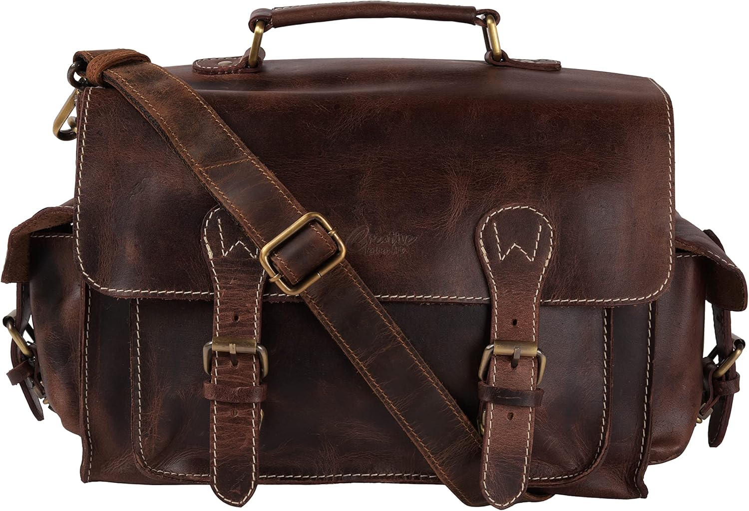 Leather Messenger Bag for Camera - Perfectly Organized Design