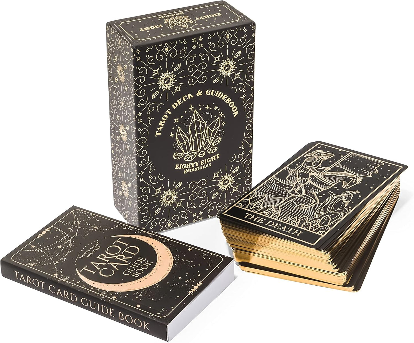 Mystical Gold Foil and Black Tarot Cards for All Readers