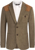 PJ PAUL JONES Men's Herringbone Tweed Blazer Two Button - Timeless