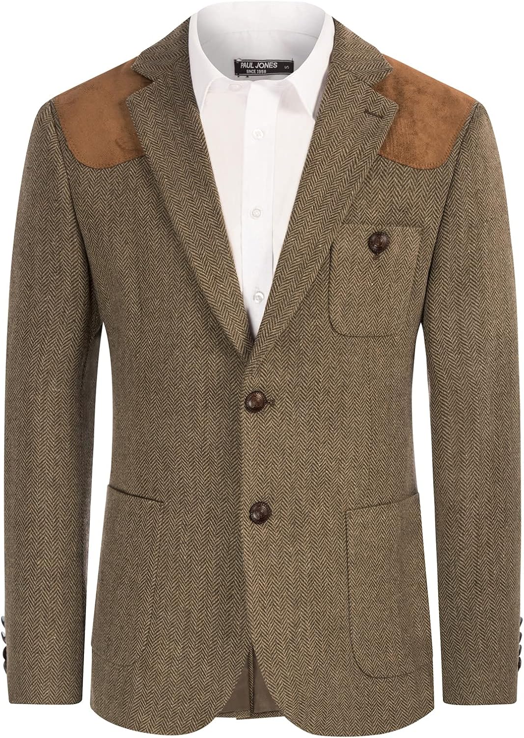 Stylish Herringbone Tweed Blazer for Men - Perfect for Any Occasion