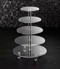 5 Tier Acrylic Cupcake Stand - Large Clear Multi Tiered Display