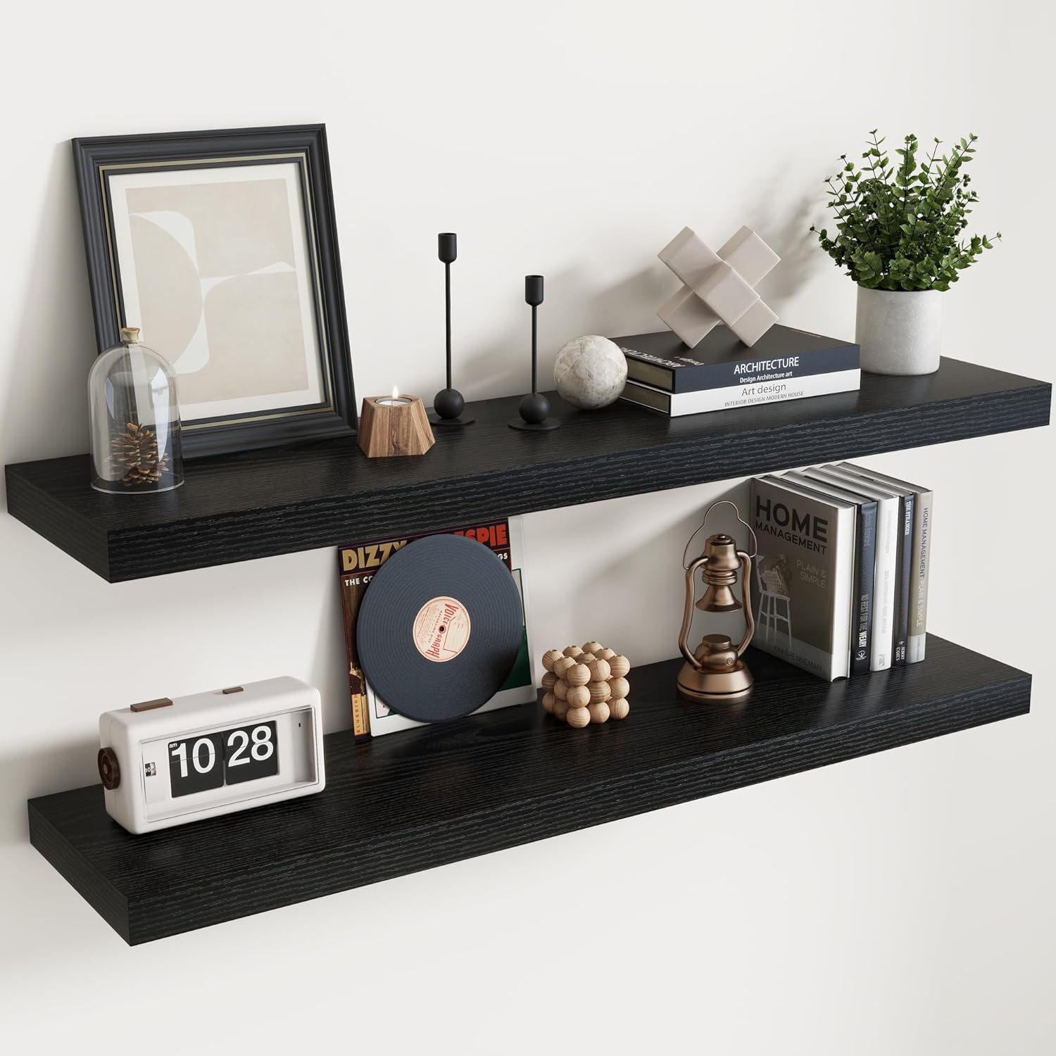 Floating Shelves for Wall with Invisible Brackets - Set of 2