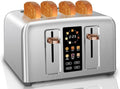 SEEDEEM Toaster 4 Slice Stainless Touch Control - Precise LCD Toasting